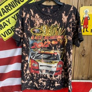 2012 NASCAR Race Schedule Bleached T-shirt Size L